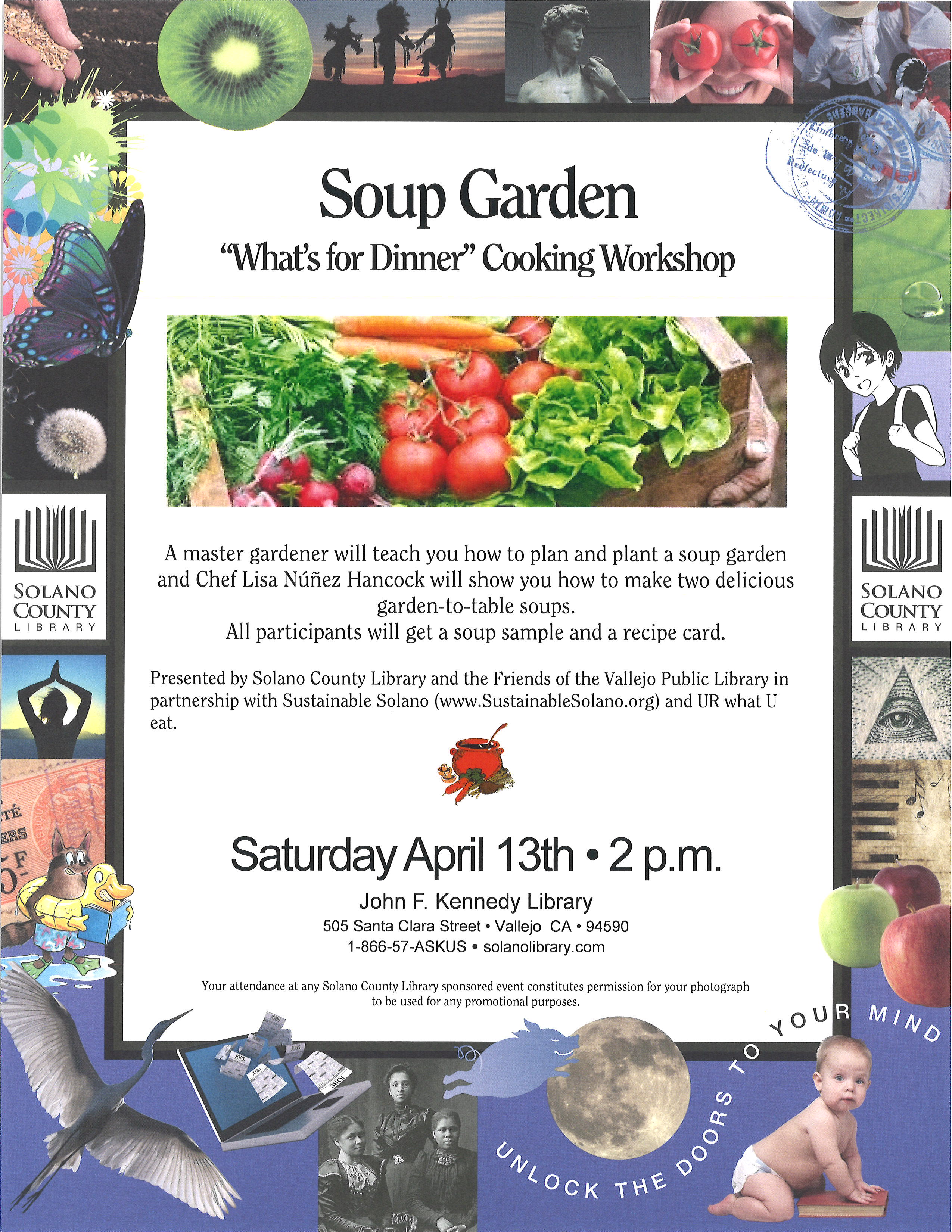 What S For Dinner Soup Garden Cooking Workshop Sustainable Solano